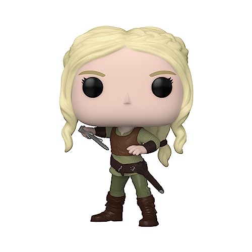 Ciri vinyl figure with long blonde braids, green outfit and a sword