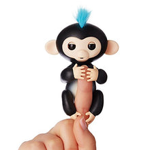 Load image into Gallery viewer, Fingerlings - Interactive Baby Monkey - Finn (Black with Blue Hair) By WowWee
