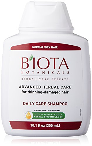 B'IOTA Botanicals Herbal Care Experts Daily Care Shampoo For Normal/Dry Thinning Hair, 10.1 OZ