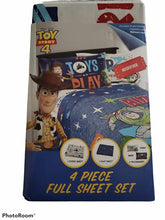 Load image into Gallery viewer, Toy Story Kids 4-Piece Full Sheet Set, 100% Polyester, Multi-color, Disney
