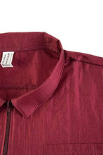 Load image into Gallery viewer, Betty Dain Nylon Barber Jacket, Short-Sleeves,  Burgundy, XL
