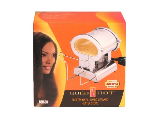 Older Gold N Hot heater stove box with a woman with long dark hair