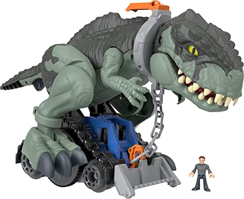 Jurassic World Toys Jurassic World Dominion Dinosaur Toy Mega Stomp & Rumble Giga Dino with Lights & Sounds, Owen Grady Figure, for Ages 3+ Years