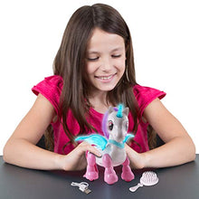 Load image into Gallery viewer, NKOK USB PetBotz - Robo Unicorn, Rechargeable, Miniature, Interactive pet Robot, Lights up, Sound Activated, Makes Noises on Command, Comes with Necklace and Hair Brush, USB Charger Included
