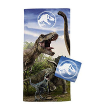 Load image into Gallery viewer, Jurassic World Kids Cotton Bath Towel and Wash Cloth Set
