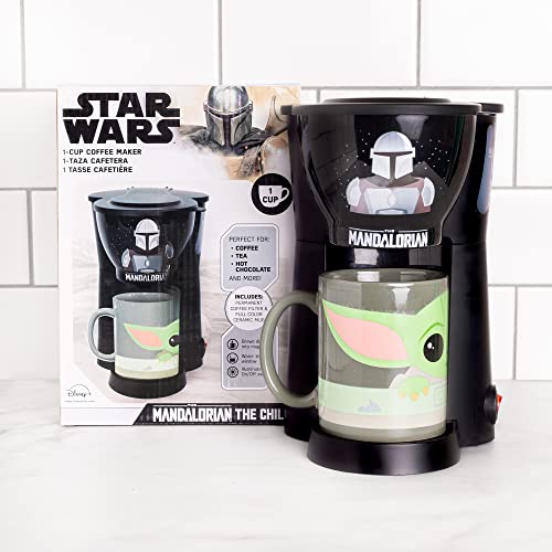 The Mandalorian Single Cup Coffee Maker with Mug- Cup of Baby Yoda Joe