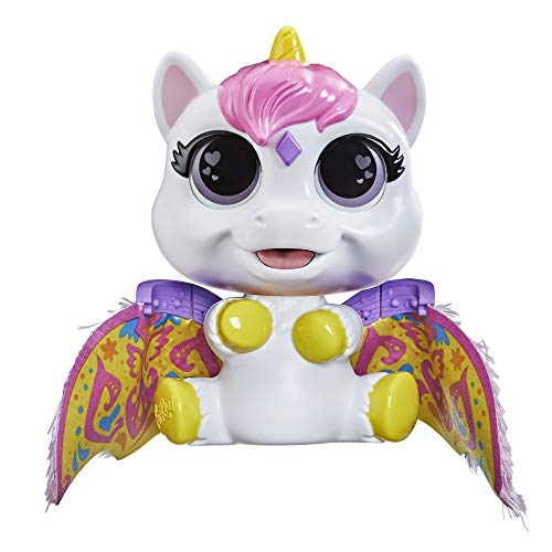 FurReal Airina white unicorn with pink mane and open patterned wings