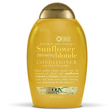 Load image into Gallery viewer, OGX Hydrate &amp; Color Reviving + Sunflower Shimmering Blonde Conditioner with UVA/UVB Sun-Filters, 13 Ounce
