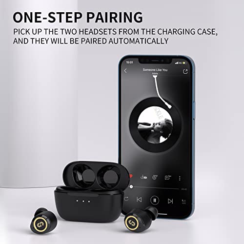 SuperEQ Wireless Earbuds Hybrid Active Noise Cancelling, Q2 Pro True Wireless Bluetooth Earbuds with Transparency Mode, 4 Mics Clear Calls, Touch Control, 30H Play Time, IPX5 Waterproof, 12mm Driver