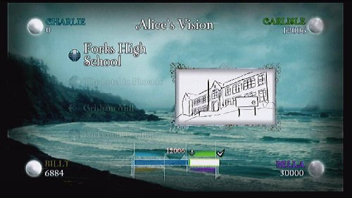 Alice's Vision round with a sketch of a school building to identify