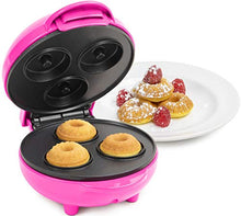 Load image into Gallery viewer, Nostalgia My Mini Lava &amp; Bundt cake maker, compact size for dorm rooms or small kitchens, Make mini muffins (Pink)
