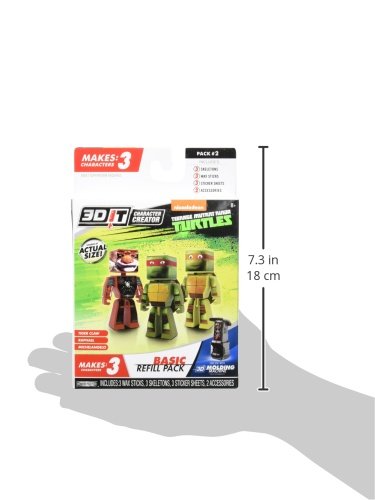 3D Character Creator Teenage Mutant Ninja Turtles Basic Refill Pack Style 2 Novelty Toy