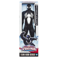 Load image into Gallery viewer, Marvel Ultimate Spider-Man Titan Hero Series Black Suit Spider-Man Figure - 12 Inch
