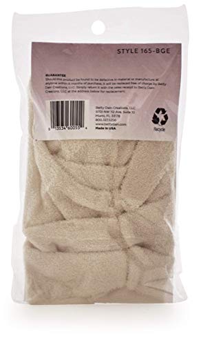 Back of the beige Terry Turban bag, style 165-BGE, made in USA