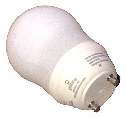 White Globe GU24 base compact fluorescent A-shape bulb