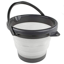 Load image into Gallery viewer, NEBO 5-Liter Collapsible Flashlight Bucket: 200 Lumen Removable Magnetic Puck Light Works Great as a Flood Light and Spot Light; Use it for Camping, Fishing, Emergencies, Halloween 6667 Brite Bucket
