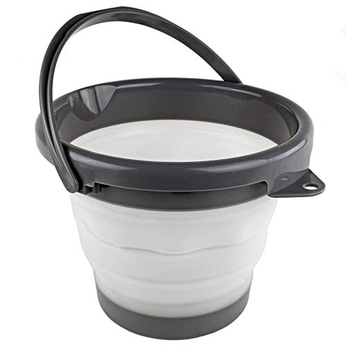 NEBO 5-Liter Collapsible Flashlight Bucket: 200 Lumen Removable Magnetic Puck Light Works Great as a Flood Light and Spot Light; Use it for Camping, Fishing, Emergencies, Halloween 6667 Brite Bucket