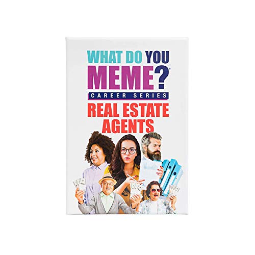 Front of the What Do You Meme Real Estate Agents box with five people holding cash