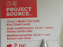 Load image into Gallery viewer, Project Source 12-in-1 Key Chain Level Multi-Tool Item# 501849 Model#63542 UPC#820909635420
