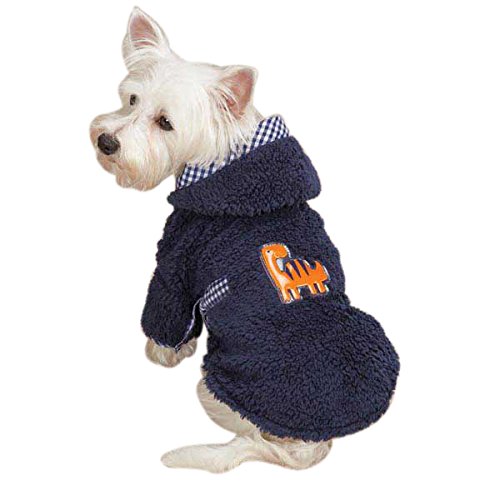 Casual Canine Polyester Dino Dog Robe, Blue