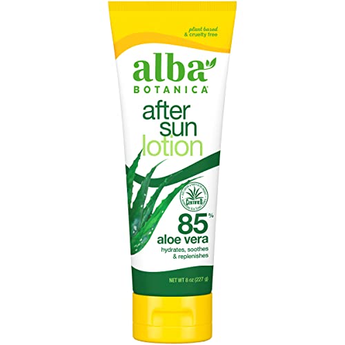 Alba Botanica After Sun Lotion, 85% Aloe Vera, 8 Oz