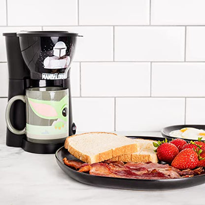 The Mandalorian Single Cup Coffee Maker with Mug- Cup of Baby Yoda Joe