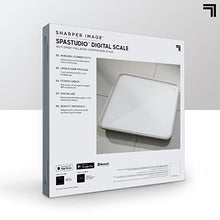 Load image into Gallery viewer, SHARPER IMAGE SPASTUDIO Digital WiFi Bathroom Scale, Oversized 12&quot; x 14&quot; Design, Companion App, Health &amp; Fitness Tracker for Weight, Body Fat &amp; BMI, Android &amp; iOS Compatible, 8 User Health Profiles
