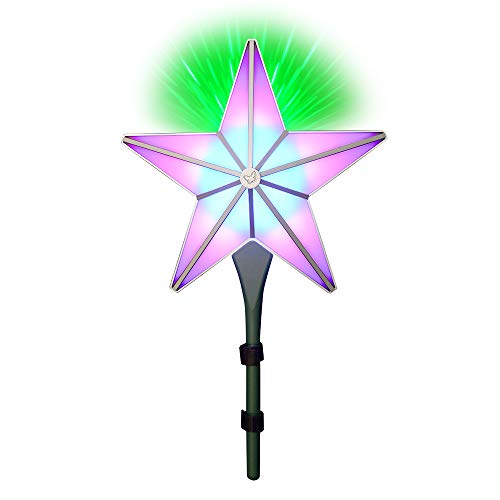BlissLights Shining Star Christmas Tree Topper - Multicolored LED Light Show Decoration, Indoor Holiday Projector Lighting