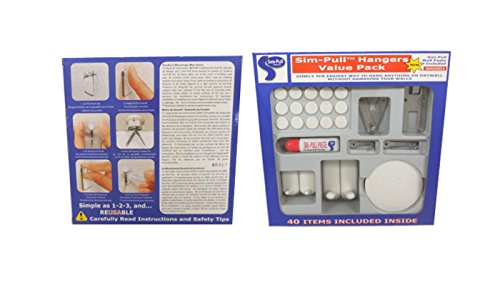 40 Piece Small Hook Set - With Removable Adhesive
