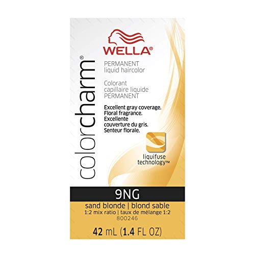 Wella Color Charm Permanent Liquid Hair Color for Gray Coverage Liquid 9NG Sand Blonde, 1.42 Fl Oz (Pack of 1)