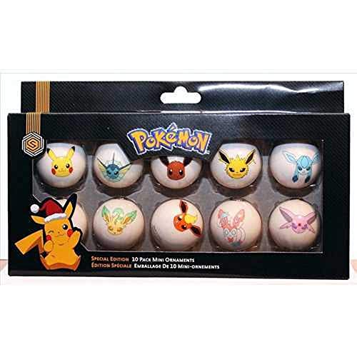 Official Pokemon Special Edition 10 pack mini Christmas Tree Ornaments RARE