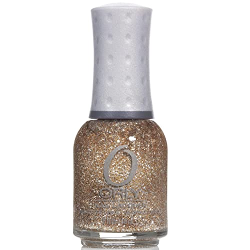 Second view of the Orly Halo gold glitter polish bottle