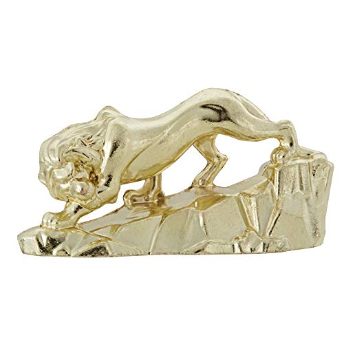 Gold Scar token crouching on a rock from Monopoly The Lion King