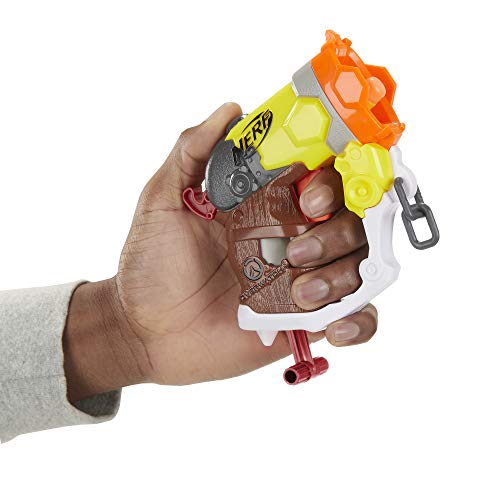 Hand holding the Roadhog MicroShots blaster from the side