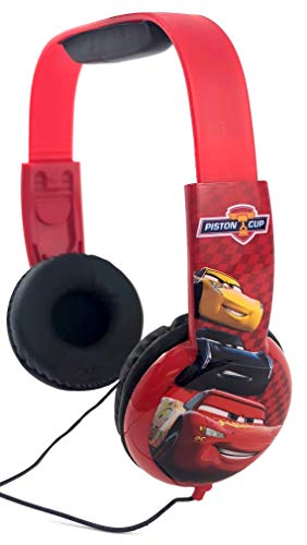 Disney Pixar Cars Lightning McQueen Kid Safe Headphones Volume Limiting
