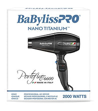 Load image into Gallery viewer, BaBylissPRO Nano Titanium Portofino Full-Size Dryer, Black BABNT6610 UPC: 074108222541
