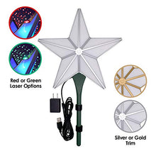 Load image into Gallery viewer, BlissLights Shining Star Christmas Tree Topper - Multicolored LED Light Show Decoration, Indoor Holiday Projector Lighting
