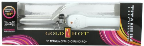 Gold 'N Hot Professional Titanium Spring Curling Iron, 3/4 Inch GH3111