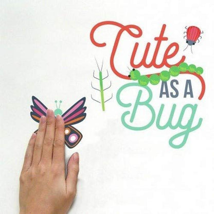 RoomMates RMK3683SCS Colorful Bugs Peel and Stick Wall Decals, Multi