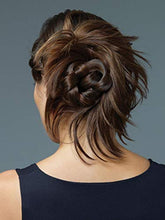 Load image into Gallery viewer, Twirl Ups Updo Color Dark Blonde - Revlon Hairpiece Overall Length 8&quot; Straight Style Synthetic Attached Comb Clip Around Bun Pedazo de cabello
