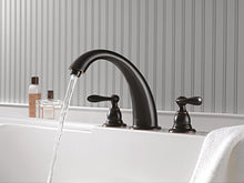 Load image into Gallery viewer, Delta Faucet Windemere 2-Handle Widespread Roman Tub Faucet Trim Kit, Deck-Mount, Oil Rubbed Bronze BT2796-OB (Valve Not Included)
