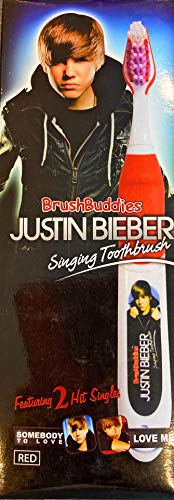 Brush Buddies Justin Bieber singing toothbrush in red, Somebody to Love and Love Me