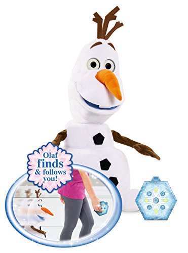 Ultimate Olaf with its snowflake remote, inset of Olaf following a child