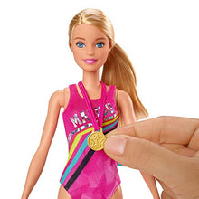 Load image into Gallery viewer, Barbie Dreamhouse Adventures Swim &#39;n Dive Doll, 11.5-Inch, in Swimwear, with Swimming Feature, Diving Board and Puppy, Gift for 3 to 7 Year Olds
