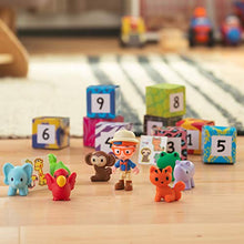 Load image into Gallery viewer, Blippi Surprise Boxes, Learning About Animals - Features Tiger, Monkey, Elephant, Rhino, Parrot, Frog, Chameleon, Plus Stickers - Educational Toys for Toddlers and Kids , White
