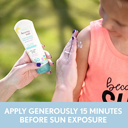 Aveeno Kids Continuous Protection Zinc Oxide Mineral Sunscreen Lotion for Children's Sensitive Skin