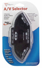 Load image into Gallery viewer, TriQuest 3-In-1 Composite Audio/Video Selector Switch Box, Black (5450)
