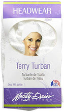 Load image into Gallery viewer, Betty Dain Stretch Terry Cloth Turban, White
