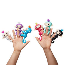 Load image into Gallery viewer, Fingerlings - Interactive Baby Monkey - Finn (Black with Blue Hair) By WowWee
