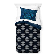 Load image into Gallery viewer, Franco Kids Bedding for Full/Twin Bed - Reversible Comforter and Pillow Sham (Black Panther)

